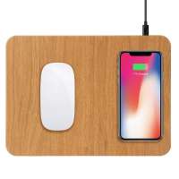 2 in 1 Mobile Phone Qi Wireless Charger Charging Mouse Pad Mat PU Leather Mousepad for iPhone X/8 Plus Samsung S8 Plus /Note 8